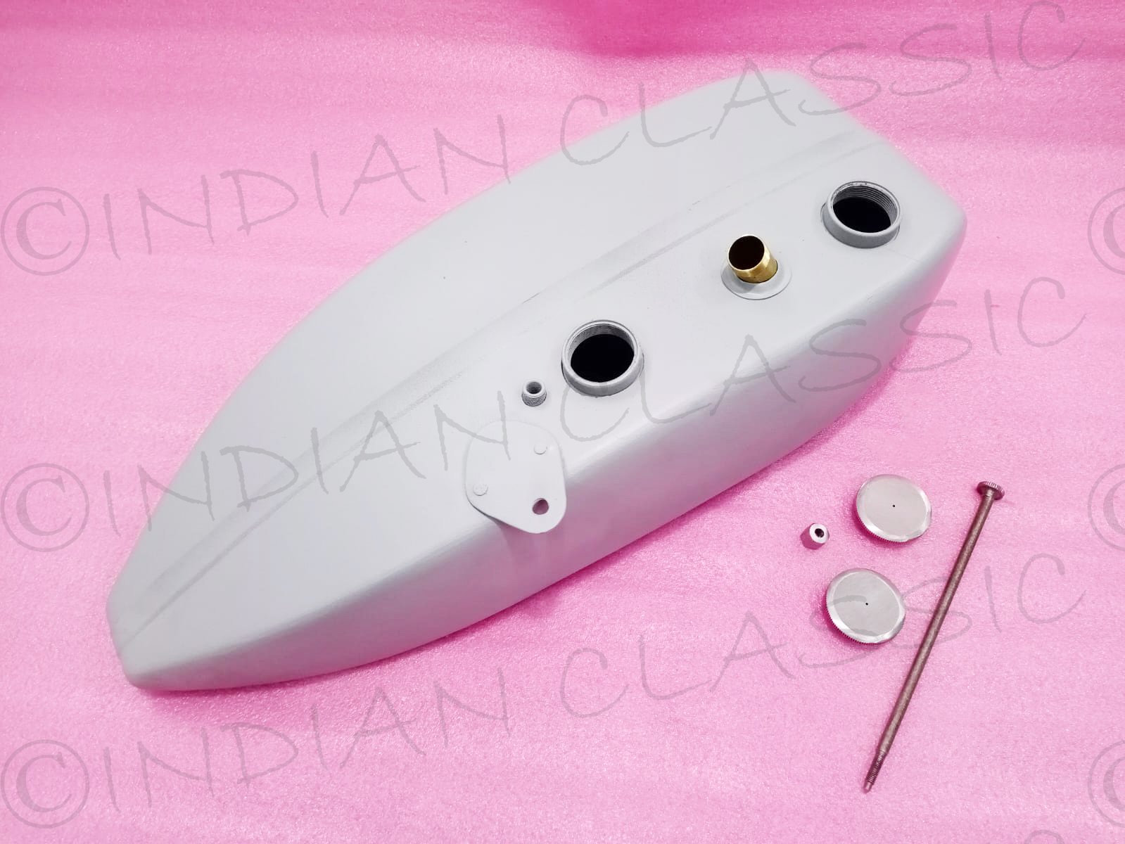 INDIAN SCOUT 1924, 1925 AND 1926 FUEL GAS PETROL OIL TANK PRIMER & CAPS - Image 2