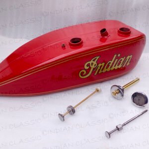 INDIAN SCOUT 1924, 1925 & 1926 FUEL GAS PETROL OIL TANK RED PAINTED & CAPS