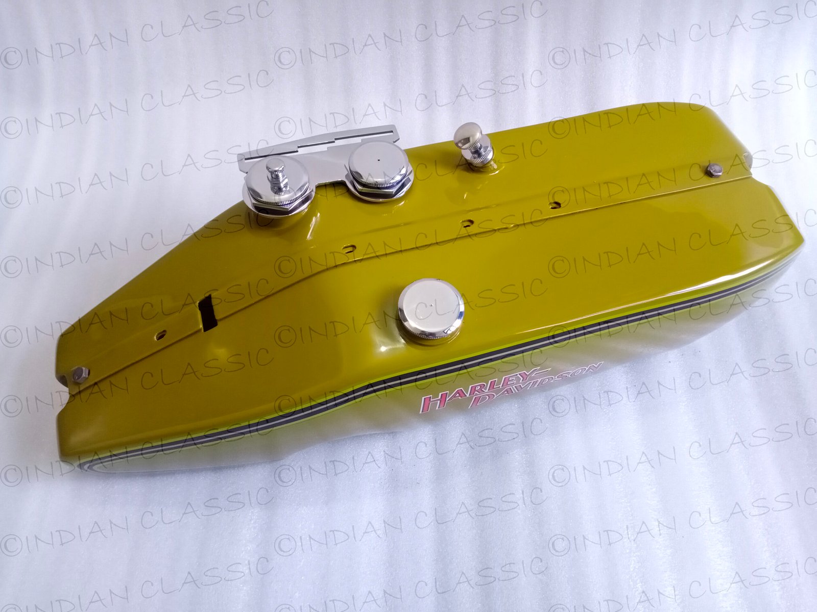 Harley Davidson JD Model 1920 To 1924 Fuel Petrol Gas Oil Tank Soldered Green Painted With Caps