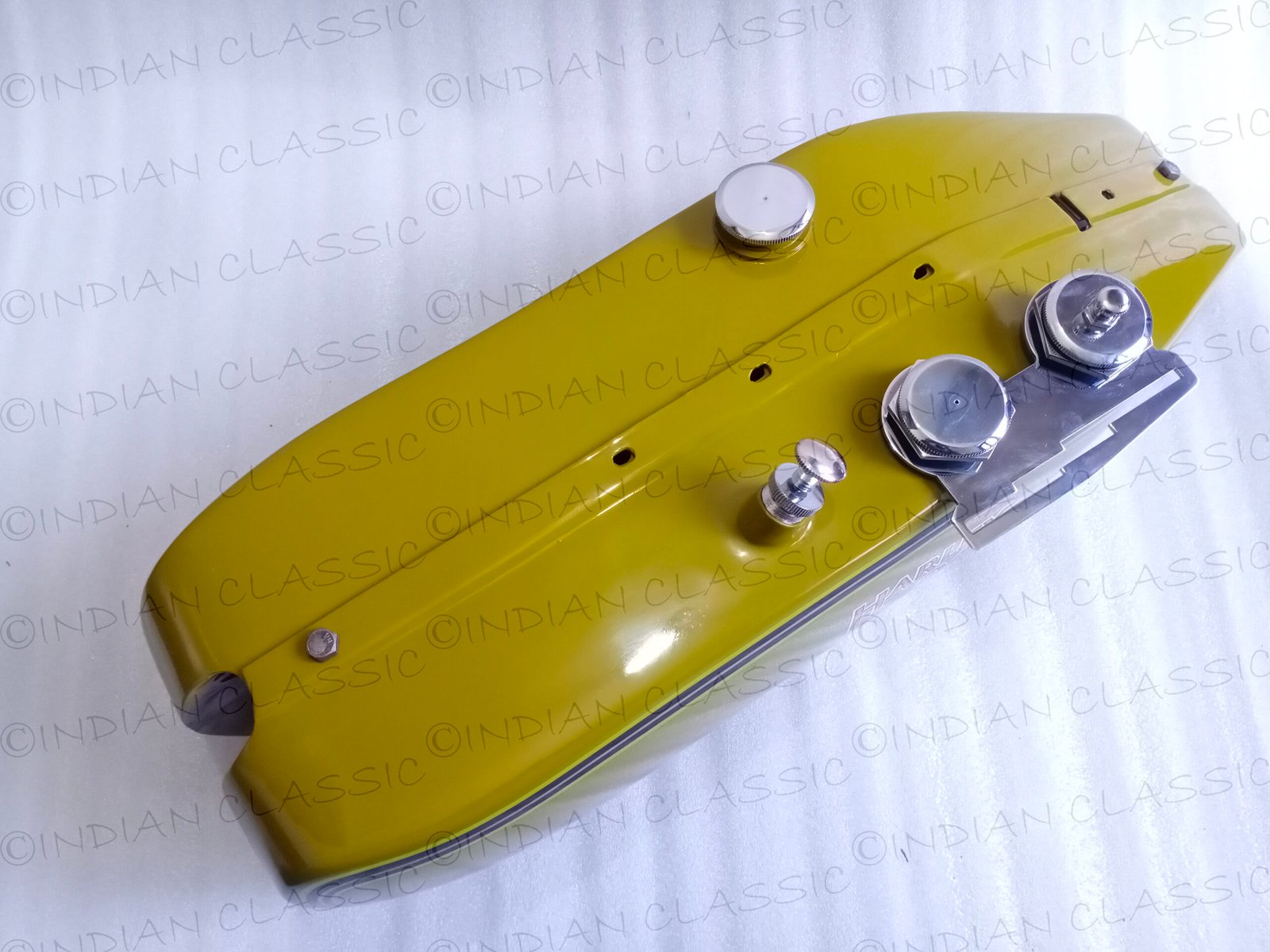 Harley Davidson JD Model 1920 To 1924 Fuel Petrol Gas Oil Tank Soldered Green Painted With Caps - Image 6