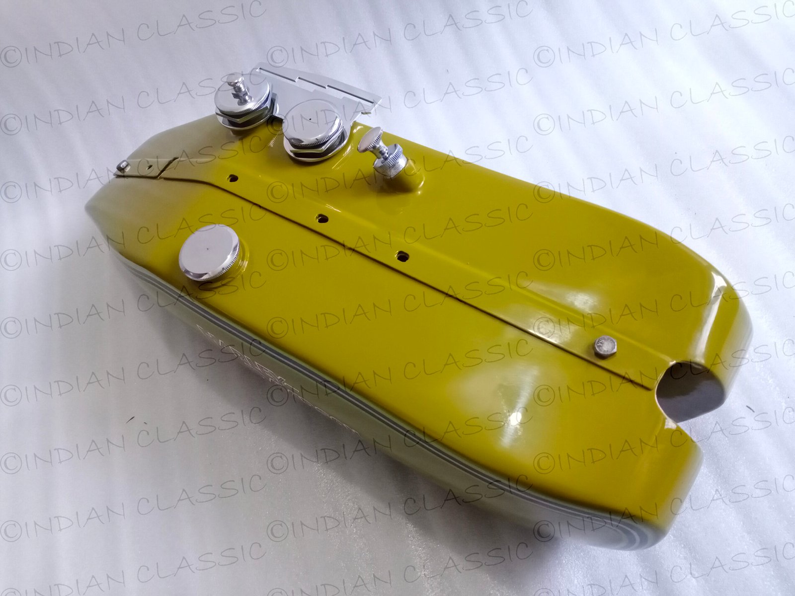 Harley Davidson JD Model 1920 To 1924 Fuel Petrol Gas Oil Tank Soldered Green Painted With Caps - Image 7