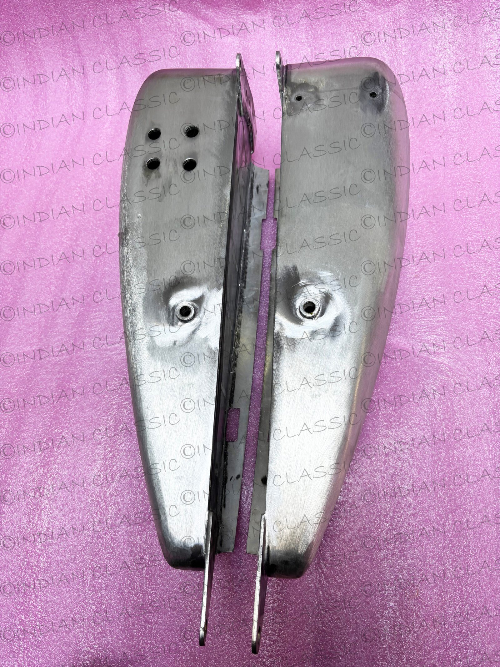 INDIAN SCOUT JUNIOR 1935-1937 FUEL GAS PETROL TANK TIN PLATED WITH CAPS - Image 8