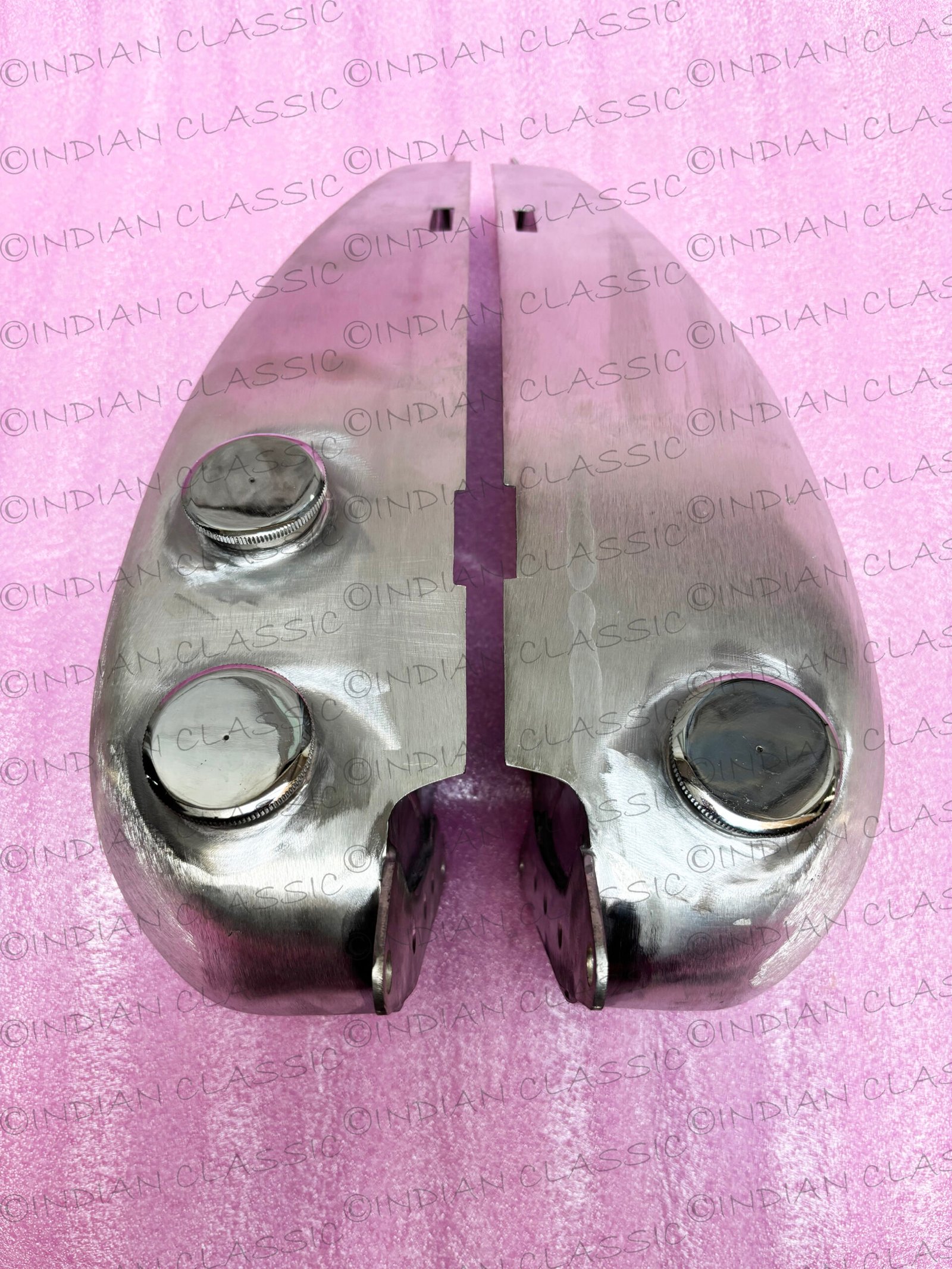 INDIAN SCOUT JUNIOR 1935-1937 FUEL GAS PETROL TANK TIN PLATED WITH CAPS - Image 9