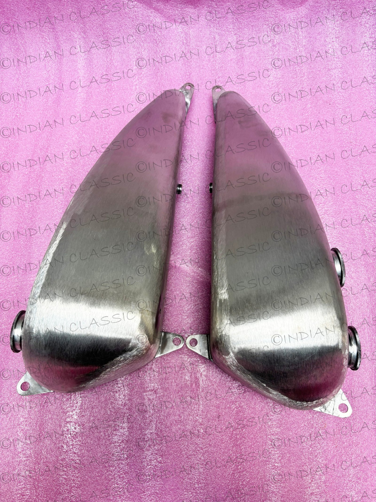 INDIAN SCOUT JUNIOR 1935-1937 FUEL GAS PETROL TANK TIN PLATED WITH CAPS - Image 7