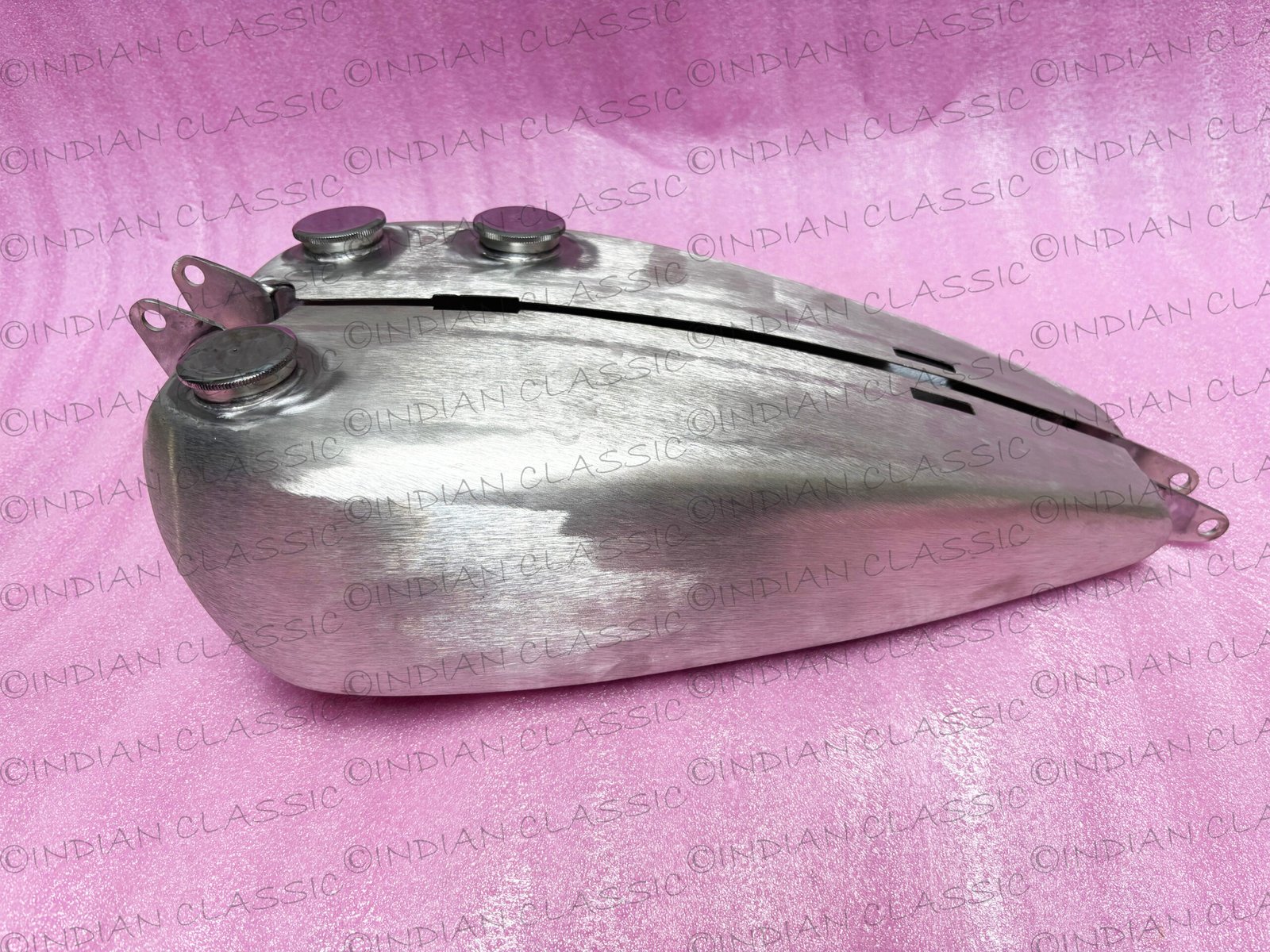 INDIAN SCOUT JUNIOR 1935-1937 FUEL GAS PETROL TANK TIN PLATED WITH CAPS - Image 6