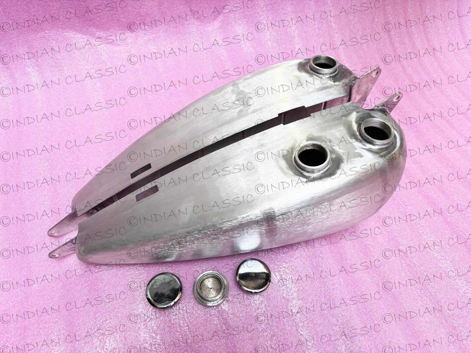 INDIAN SCOUT JUNIOR 1935-1937 FUEL GAS PETROL TANK TIN PLATED WITH CAPS