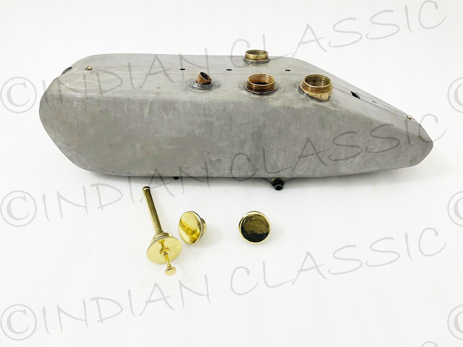 Harley Davidson JD Model 1920 To 1924 Gas Oil Fuel Tank Soldered Tin Plated With Caps - Image 2