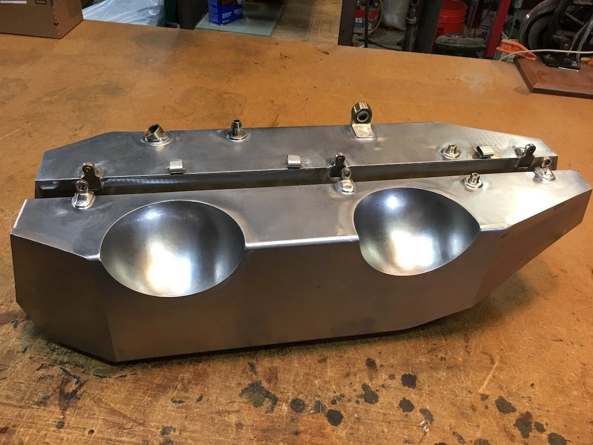 HARLEY DAVIDSON 1915 TRAVELER TWIN FUEL GAS PETROL TANK TIN PLATED WITH CAPS - Image 3