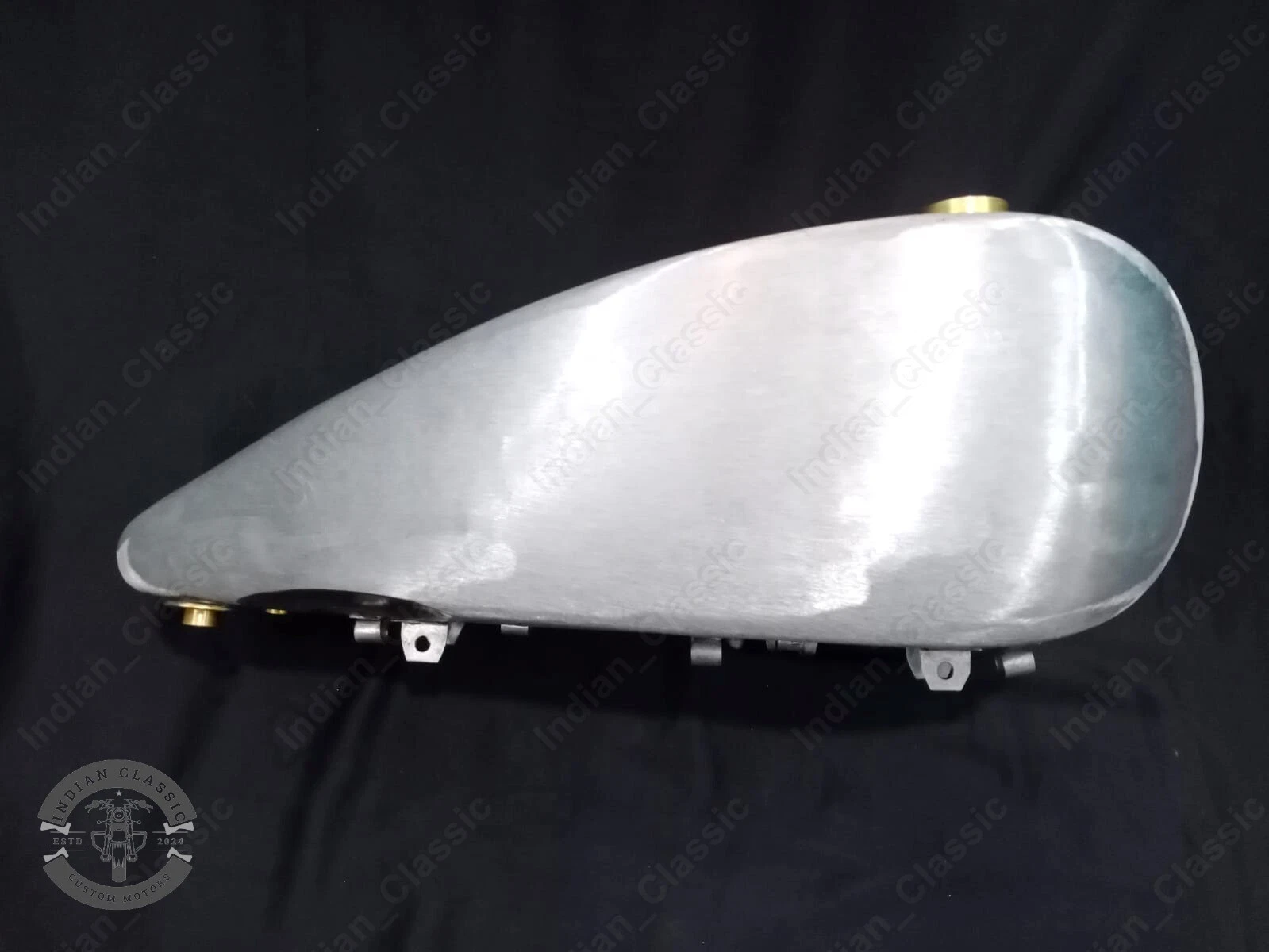 HARLEY DAVIDSON VL VLH VLD RL DL 1930 PETROL GAS FULE TANK TIN PLATED WITH CAPS - Image 2