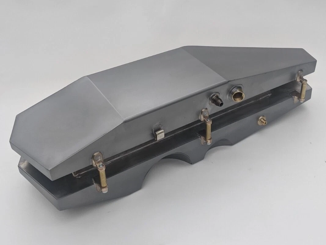 HARLEY DAVIDSON 1915 SINGLE FUEL GAS PETROL TANK TIN PLATED WITH CAPS - Image 3