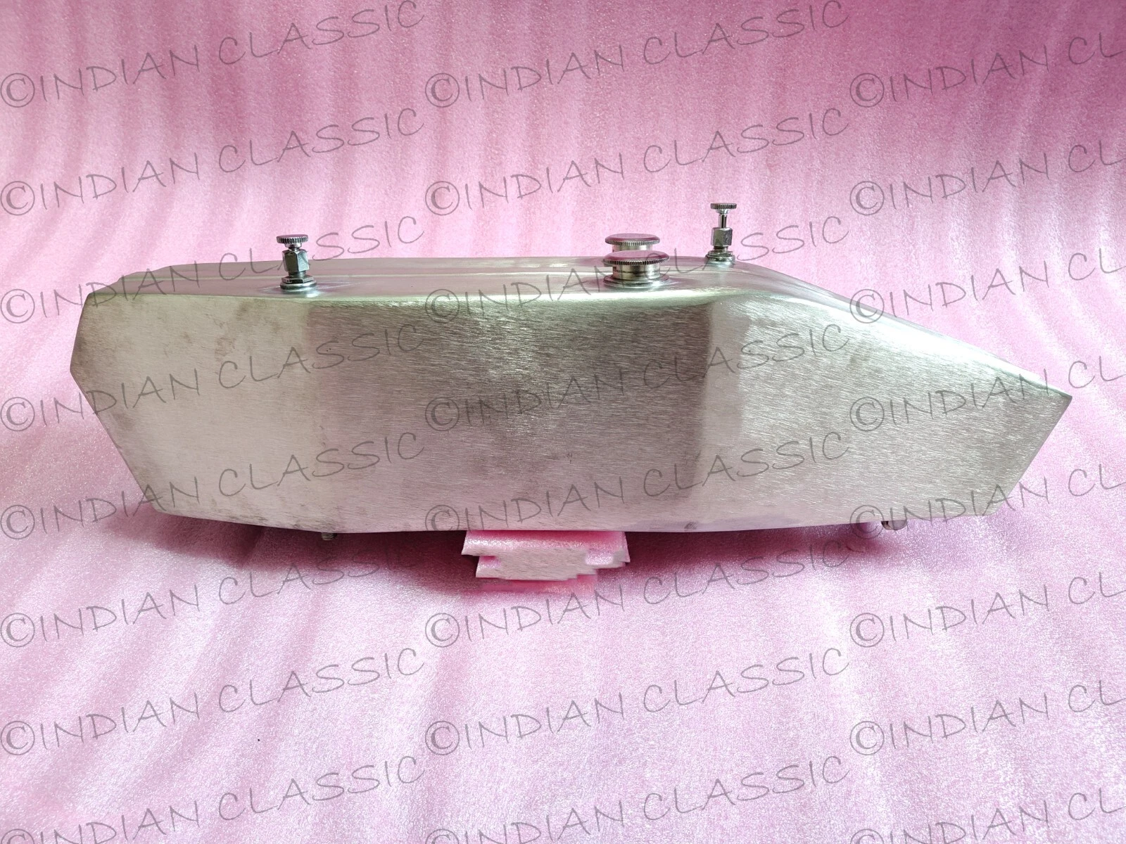 HARLEY DAVIDSON 1913 SINGLE FUEL GAS PETROL TANK TIN PLATED WITH CAPS - Image 5