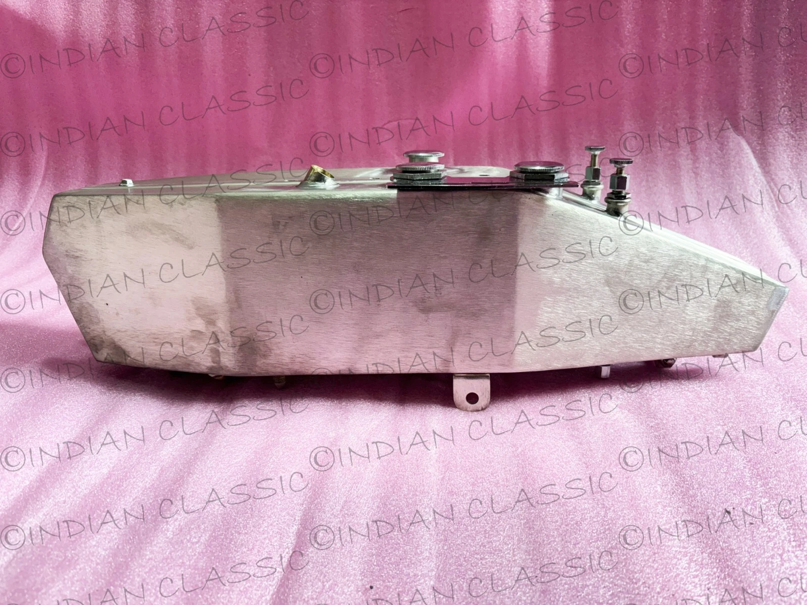 HARLEY DAVIDSON MODEL 11F 1915 GAS FULE PETROL OIL TANK TIN PLATED WITH CAPS - Image 2