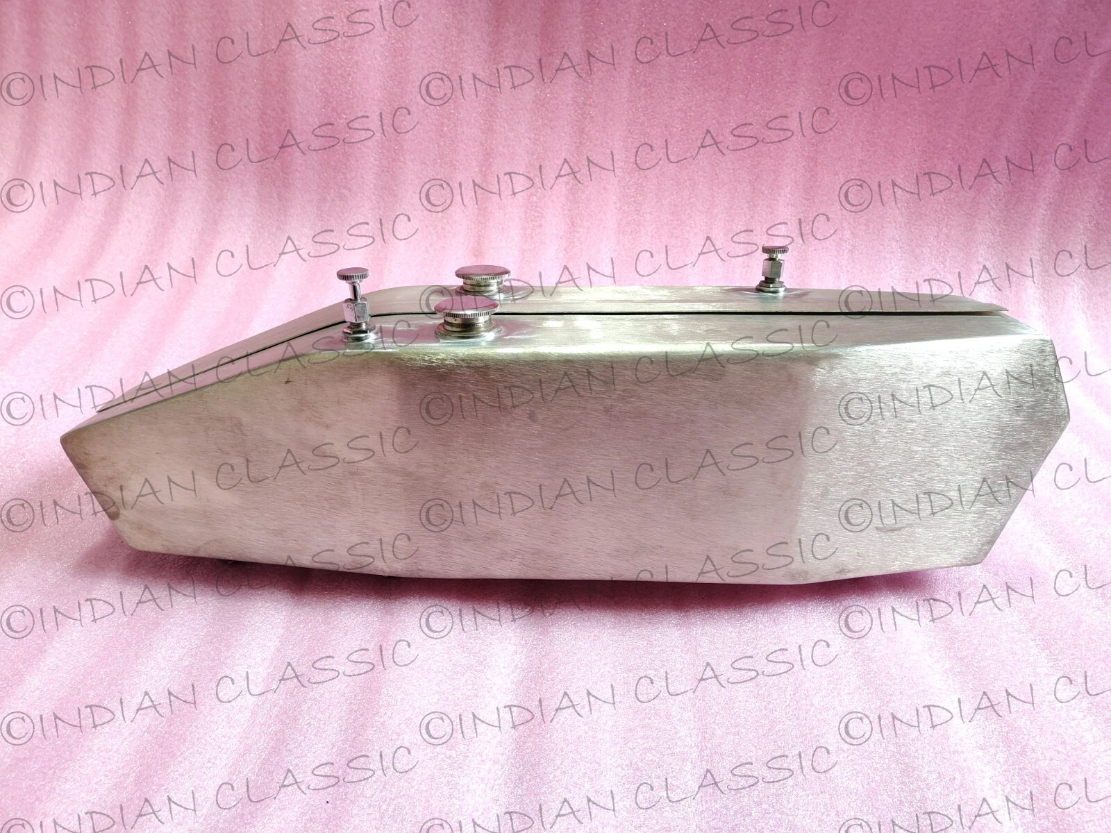 HARLEY DAVIDSON 1913 SINGLE FUEL GAS PETROL TANK TIN PLATED WITH CAPS - Image 3