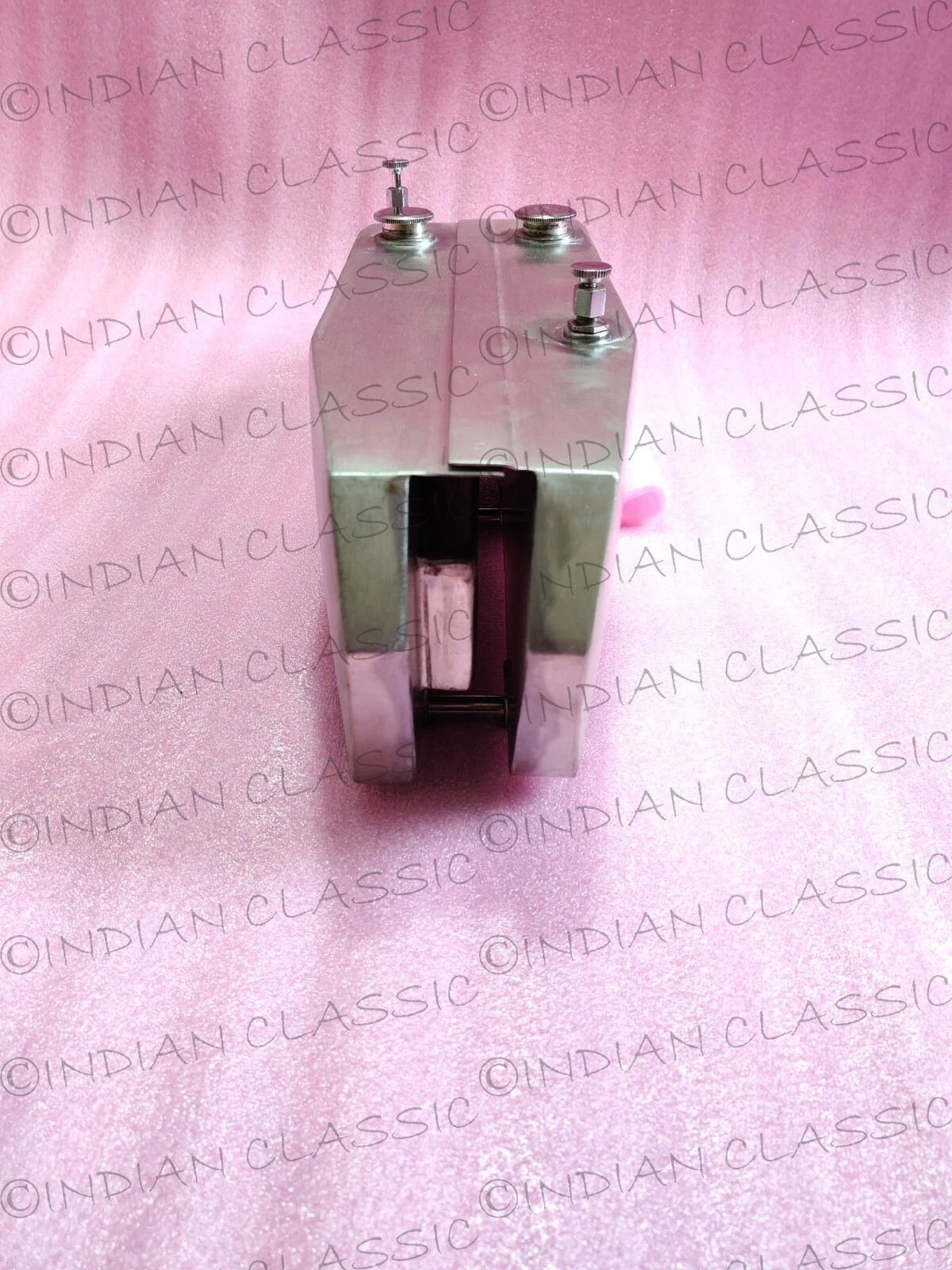 HARLEY DAVIDSON 1913 SINGLE FUEL GAS PETROL TANK TIN PLATED WITH CAPS - Image 4