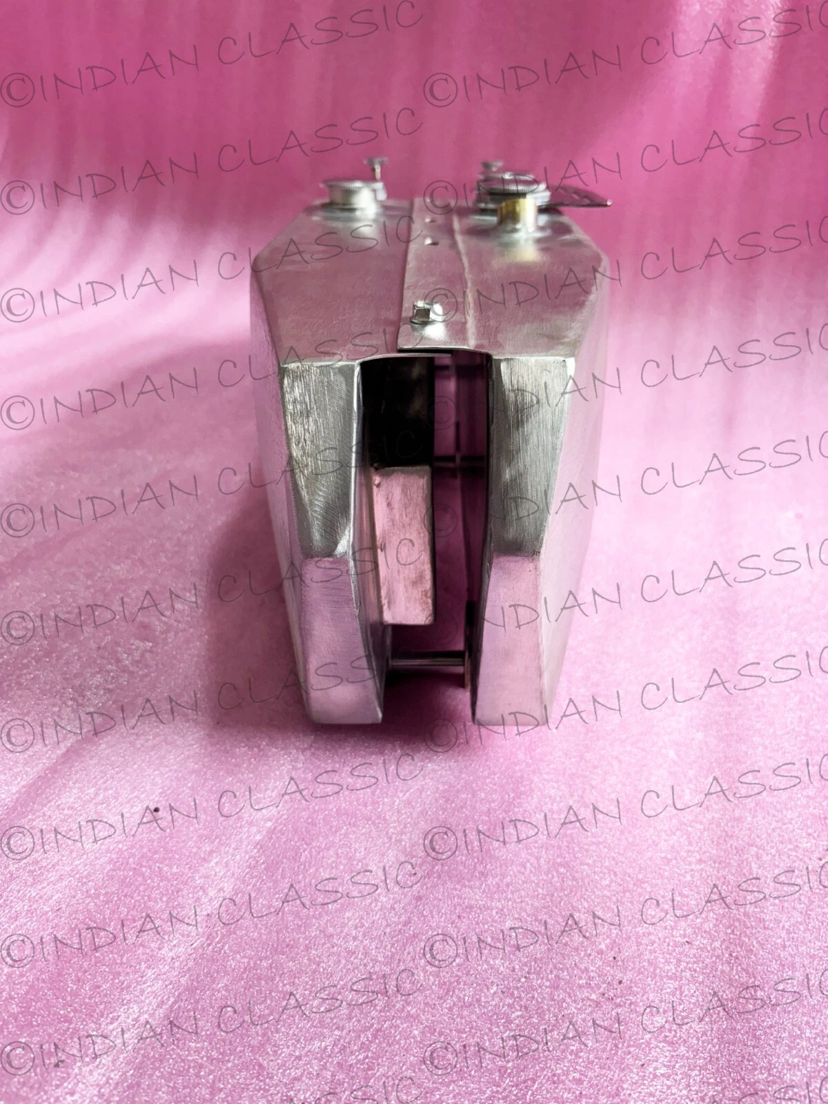 HARLEY DAVIDSON MODEL 11F 1915 GAS FULE PETROL OIL TANK TIN PLATED WITH CAPS - Image 3