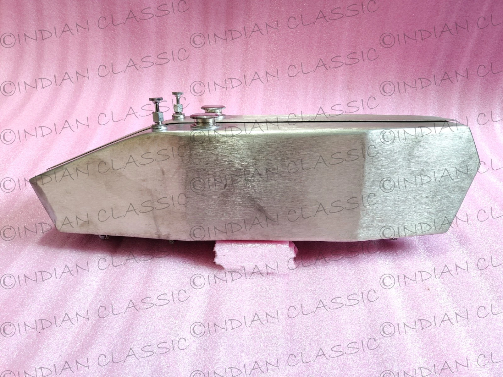 HARLEY DAVIDSON 1912-1914 CHAIN DRIVE TWIN FULE PETROL TANK TIN PLATED WITH CAPS - Image 5