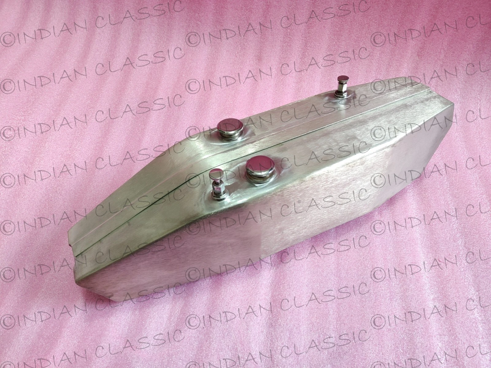 HARLEY DAVIDSON 1913 SINGLE FUEL GAS PETROL TANK TIN PLATED WITH CAPS