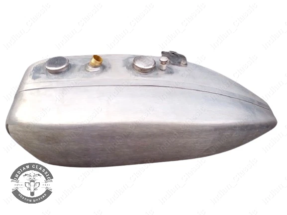 INDIAN BIG CHIEF 1924, 1925 & 1926 FUEL GAS PETROL OIL TANK TIN PLATED & CAPS - Image 2