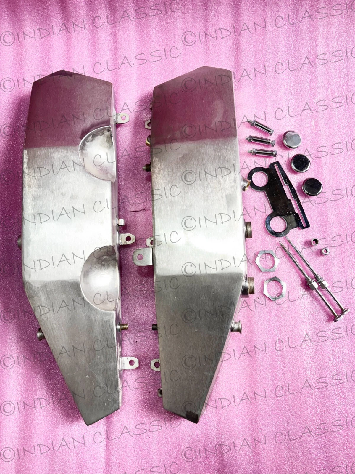 HARLEY DAVIDSON MODEL 11F 1915 PETROL GAS FULE OIL TANK LIGHT BLUE WITH CAP - Image 6