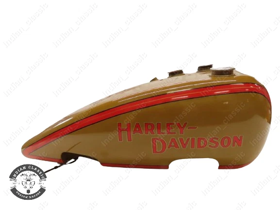 HARLEY DAVIDSON 1925-1929 F & J SERIES SOLDERED FUEL PETROL TANK BROWN PAINTED - Image 2