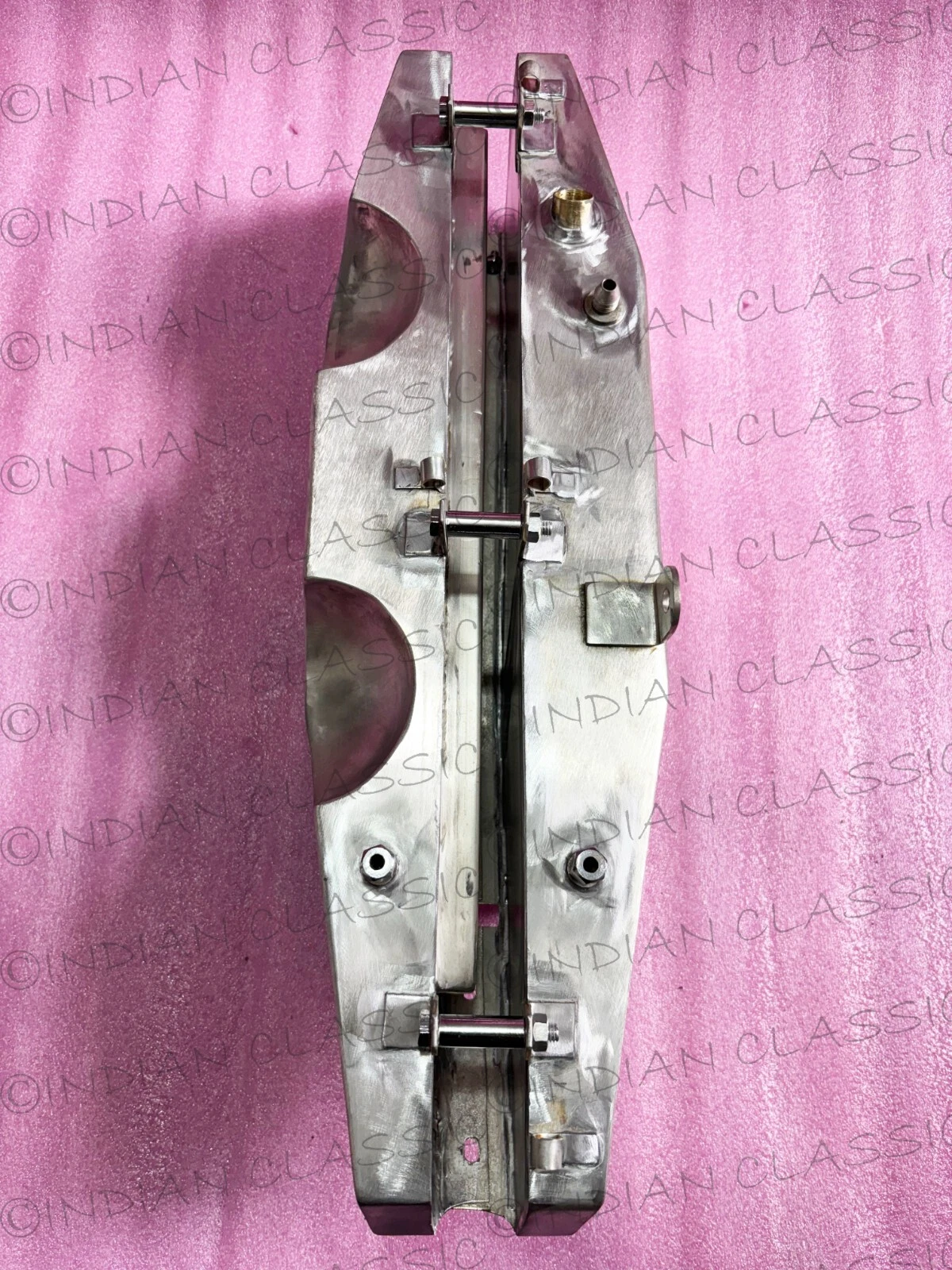 HARLEY DAVIDSON MODEL 11F 1915 GAS FULE PETROL OIL TANK TIN PLATED WITH CAPS - Image 8