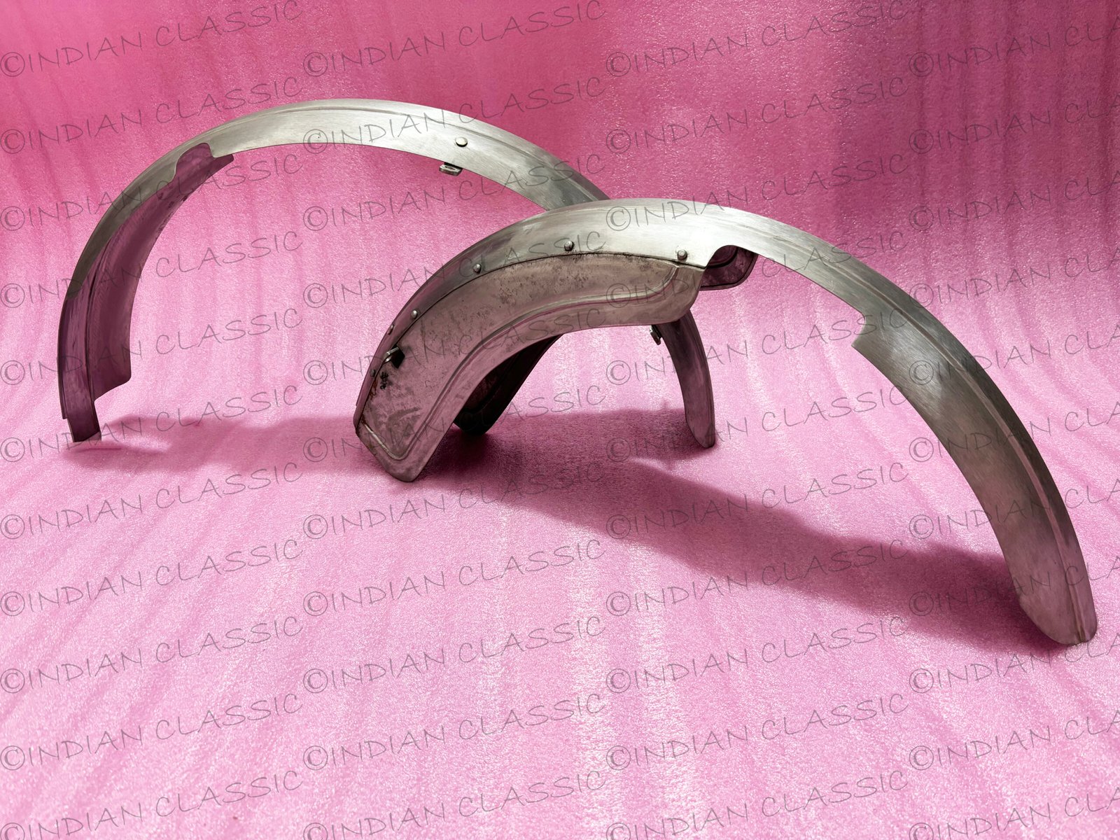 HARLEY DAVIDSON JD 1914-1915 FRONT & REAR MUDGUARD FENDER RAW - Image 2