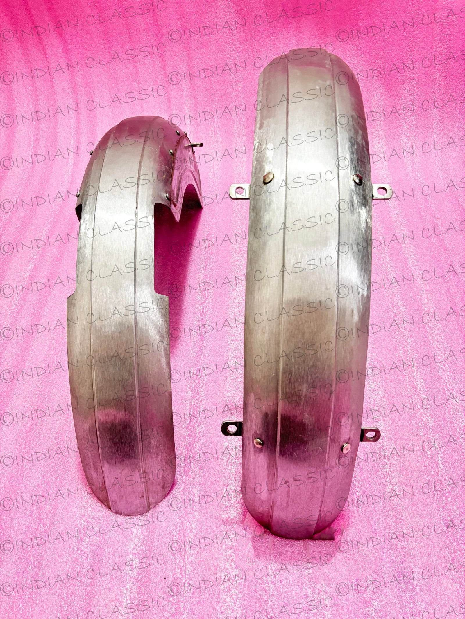 HARLEY DAVIDSON JD 1914-1915 FRONT & REAR MUDGUARD FENDER RAW - Image 3