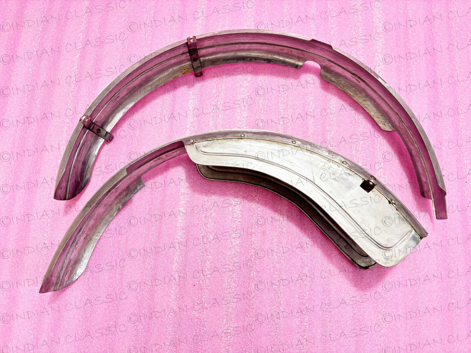 HARLEY DAVIDSON JD 1914-1915 FRONT & REAR MUDGUARD FENDER RAW - Image 4