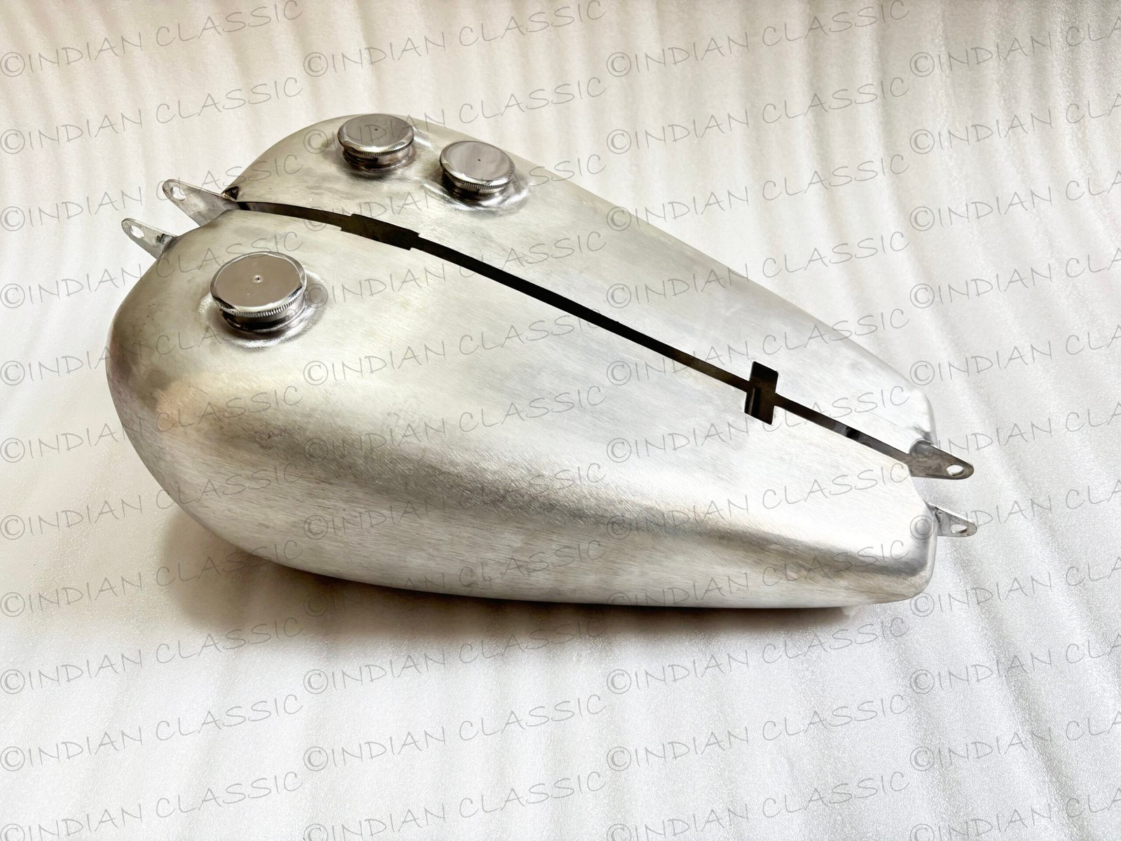 INDIAN CHIEF 1935-1937 PETROL GAS FULE TANK WITH EXTRA FULE POCKET TIN PLATING