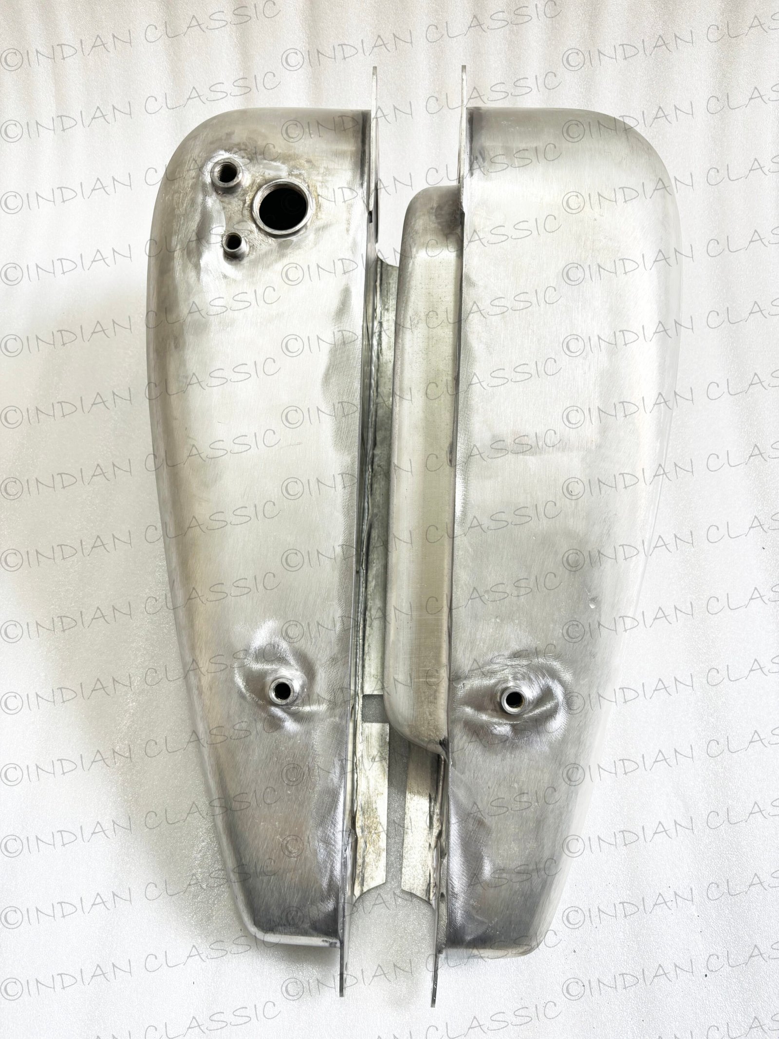 INDIAN CHIEF 1935-1937 PETROL GAS FULE TANK WITH EXTRA FULE POCKET TIN PLATING - Image 8