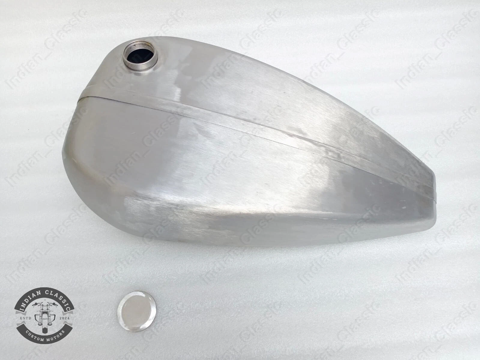 INDIAN 401 & 402 MODEL 1928 PETROL GAS FULE OIL TANK TIN PLATED WITH CAP - Image 2