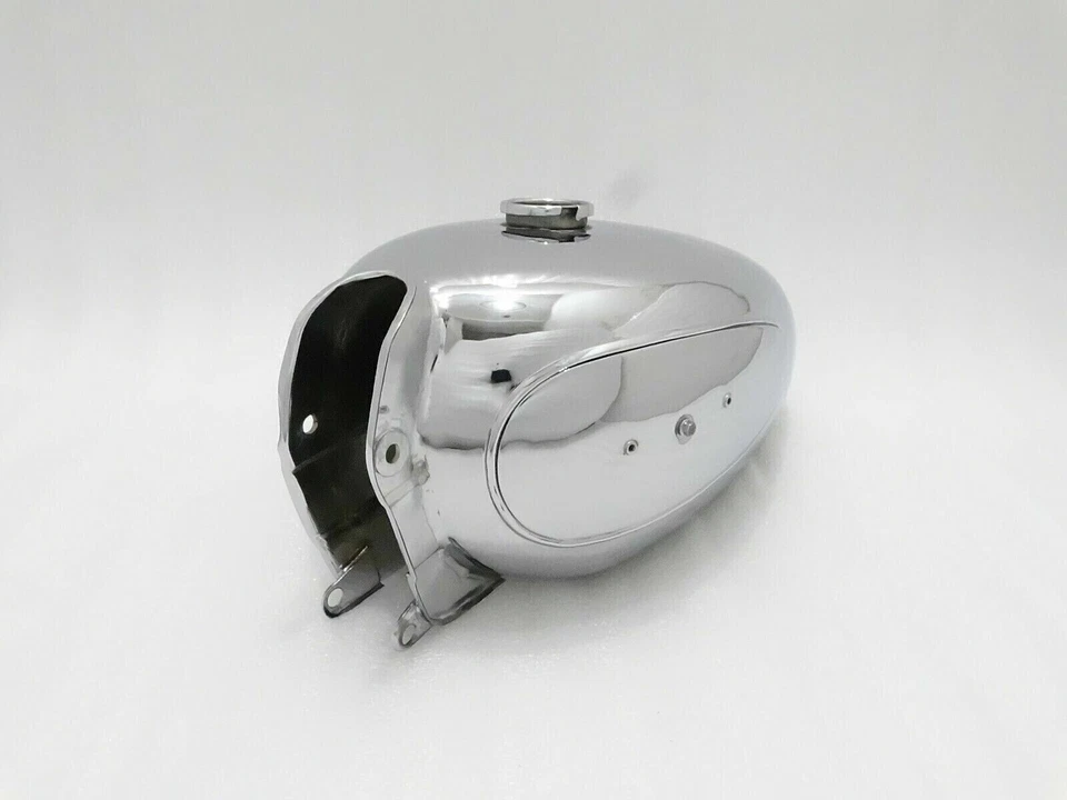 Vintage Royal Enfield Interceptor Petrol Gas Fuel Tank Chrome - Image 3