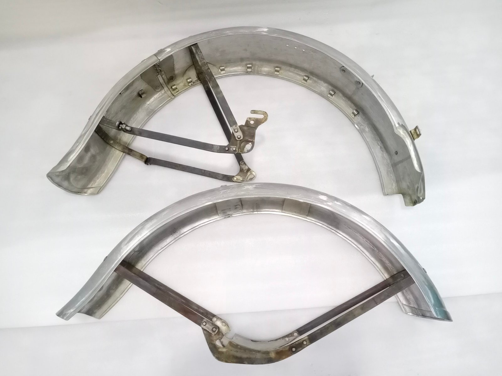 HARLEY DAVIDSON WLA MODEL 1942 & ONWARDS FRONT & REAR MUDGUARD SET RAW - Image 6