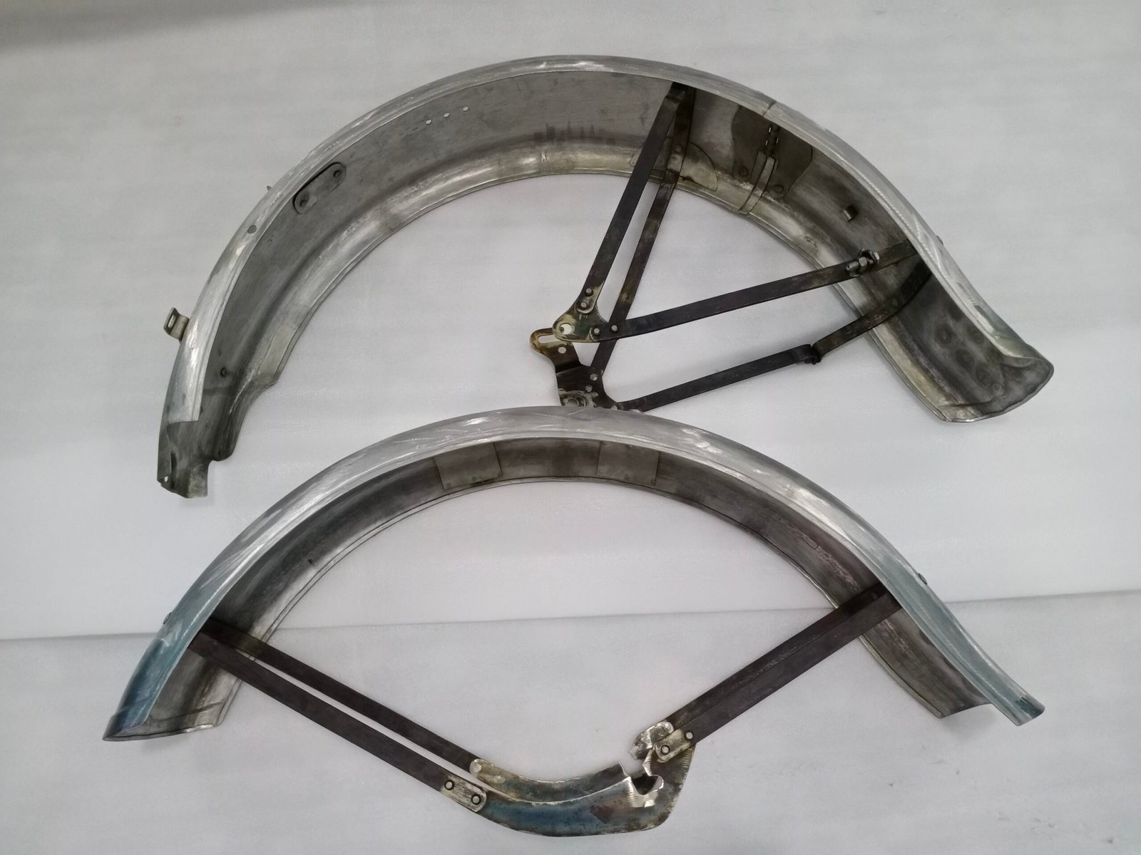 HARLEY DAVIDSON WLA MODEL 1942 & ONWARDS FRONT & REAR MUDGUARD SET RAW - Image 7