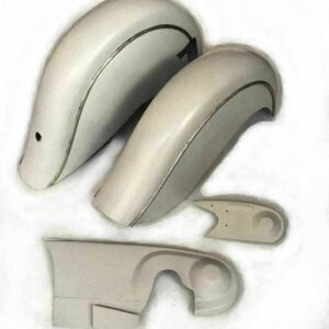 Indian Chief 1941-1951 Front & Rear Fenders, Chain Guard, Belt Guard & Tool Box White Painted