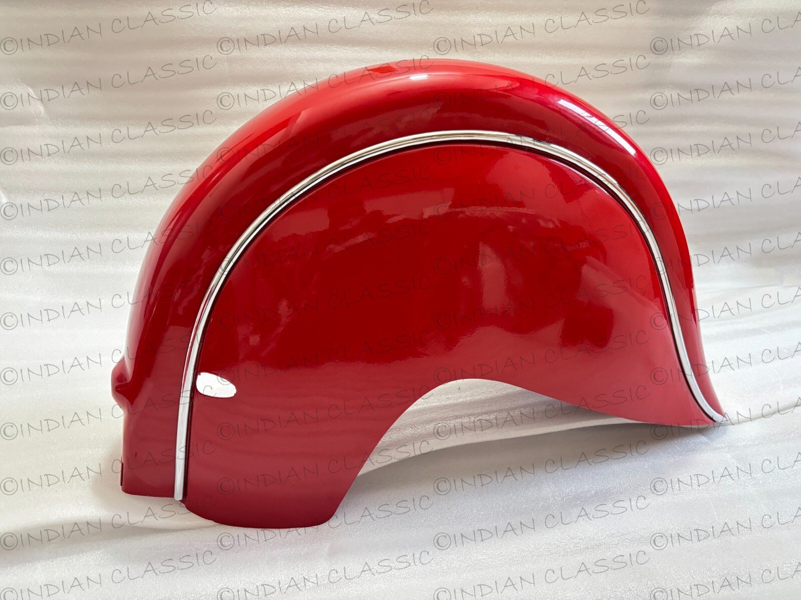 Indian Chief 1941-1951 Front & Rear Fenders, Chain Guard, Belt Guard & Tool Box Red Painted - Image 10