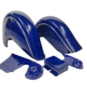 Indian Chief 1941-1951 Front & Rear Fenders, Chain Guard, Belt Guard & Tool Box Blue Painted