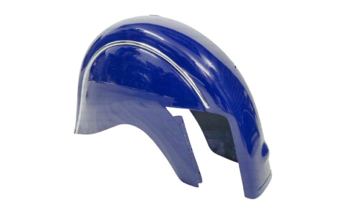 Indian Chief 1941-1951 Front & Rear Fenders, Chain Guard, Belt Guard & Tool Box Blue Painted - Image 5