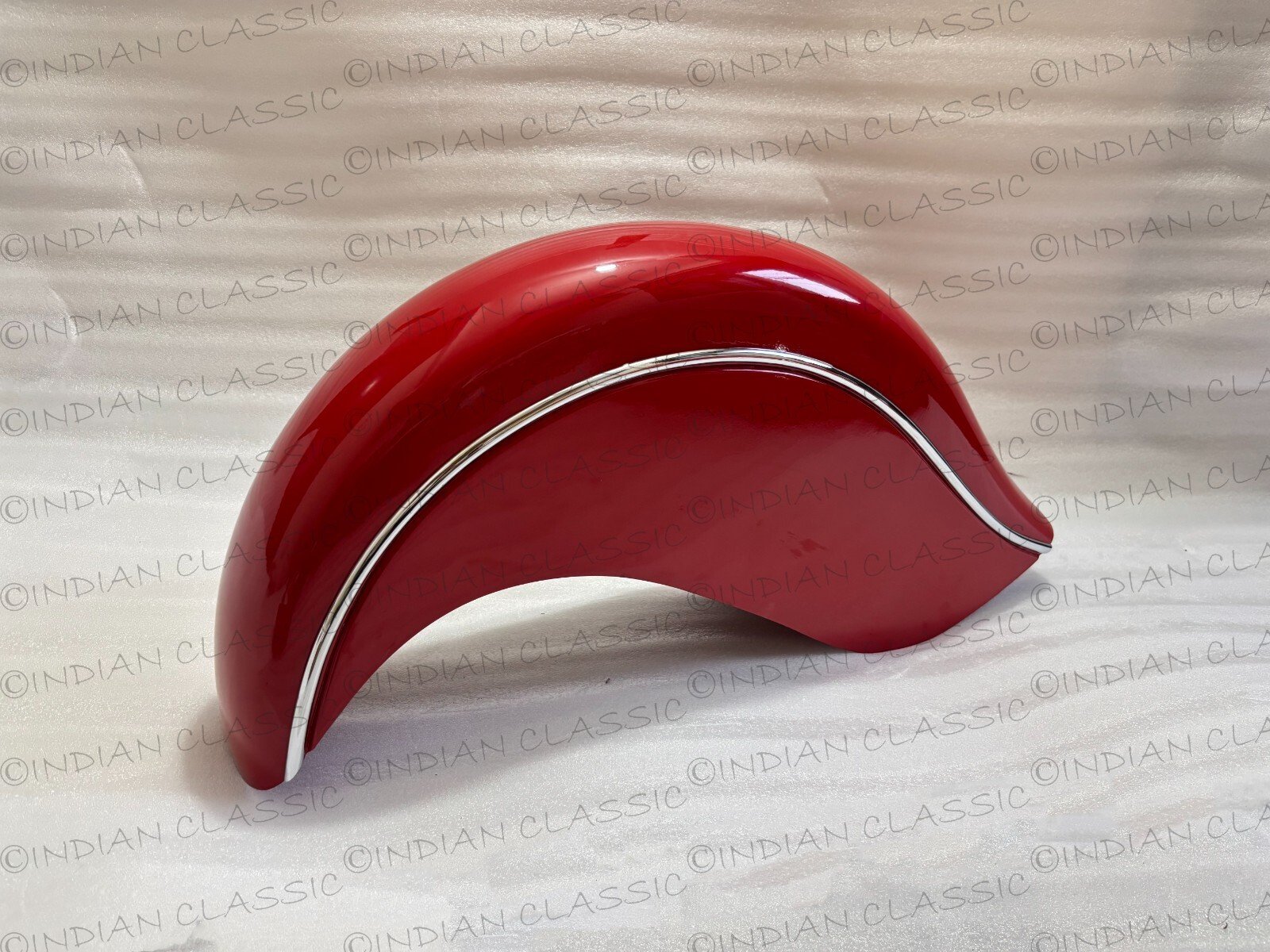 Indian Chief 1941-1951 Front & Rear Fenders, Chain Guard, Belt Guard & Tool Box Red Painted - Image 8