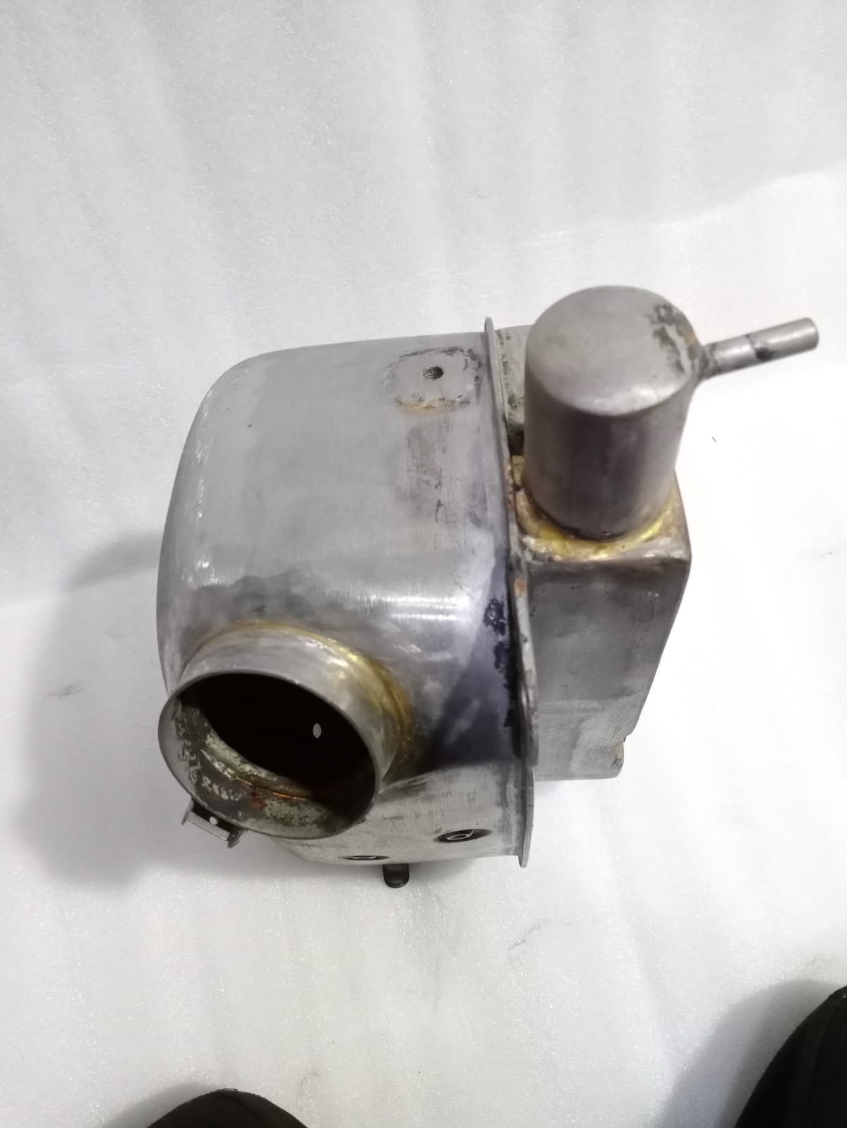 Triumph Motorcycle Oil Tank With Cap Steel Raw - Image 2