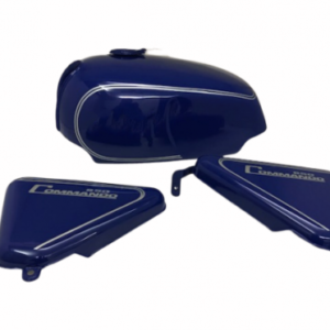 Norton Commando Roadster 850 Fuel Petrol Tank + Side Panels Steel Blue Painted + Cap