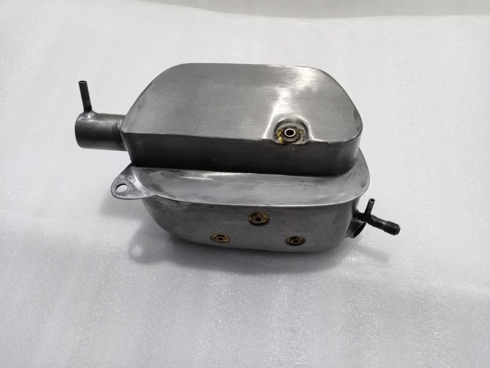 Triumph Motorcycle Oil Tank With Cap Steel Raw - Image 3