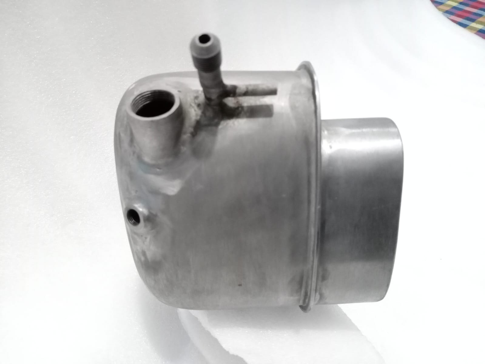 Triumph Motorcycle Oil Tank With Cap Steel Raw - Image 4