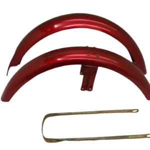 Norton Commando Roadster Mudguard Fender Set With Stay Steel Cherry Painted