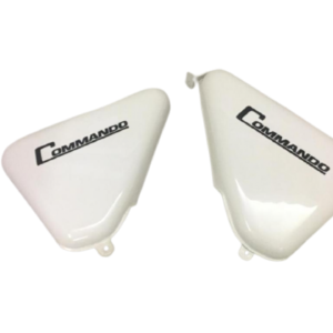 Norton Commando Roadster 850 Side Panels Steel White Painted