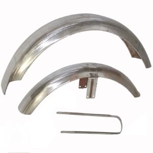 Norton Commando Roadster Mudguard Fender Set With Stay Steel Raw