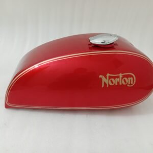 Norton Commando Interstate Fuel Petrol Gas Tank Steel Cherry Painted With Cap