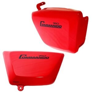 Norton Commando Fastback 750 Tool Box Oil Tank Side Panel Steel Red Painted