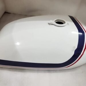 Norton Commando Interstate Fuel Petrol Gas Tank Steel White Painted With Cap