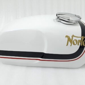 Norton Commando Roadster 850 Fuel Petrol Tank Steel White Painted + Cap